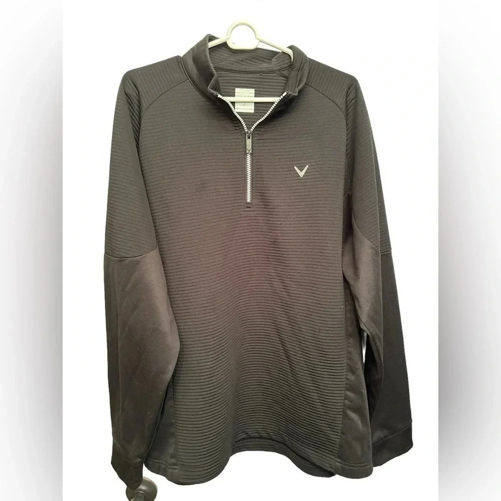 Callaway black half zip golf shirt